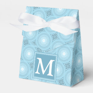 Ballotins Monogramme ange bleu cercles motif