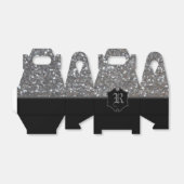 Ballotins Monogramme Argent Sparkle Faux Parties scintillant (Déplié)