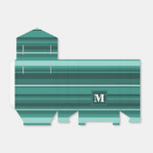 Ballotins Monogramme bandes turquoises (Déplié)