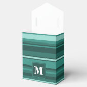 Ballotins Monogramme bandes turquoises (Ouvert)