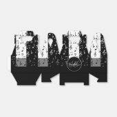 Ballotins Monogramme Black & White Musical Stripes Gable Box (Déplié)