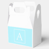 Ballotins Monogramme bleu ciel simple (Ouvert)