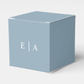 Ballotins Monogramme bleu clair simple et élégant (Verso)