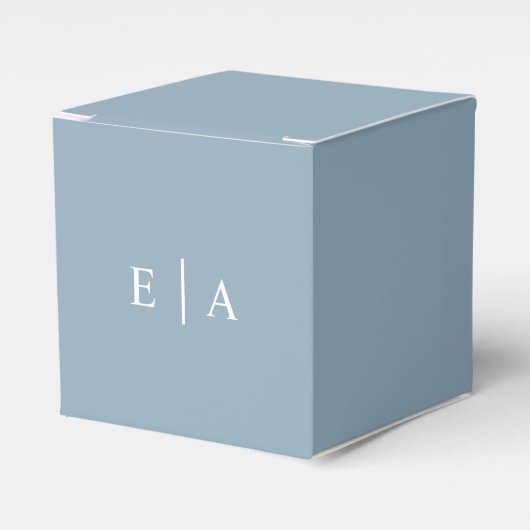Ballotins Monogramme bleu clair simple et élégant (Verso)