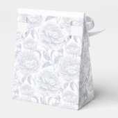 Ballotins Monogramme bleu Dusty Crest Chinoiserie Peonies (Arrière)