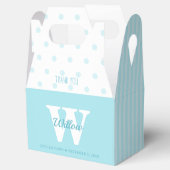 Ballotins Monogramme Bleu Pois rayures Ballotin Gable (Ouvert)