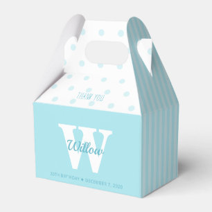 Ballotins Monogramme Bleu Pois rayures Ballotin Gable