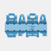 Ballotins Monogramme bleu Zigzag (Déplié)