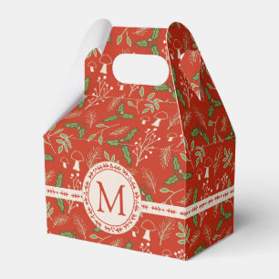 Ballotins Monogramme Bois de Noël Rouge