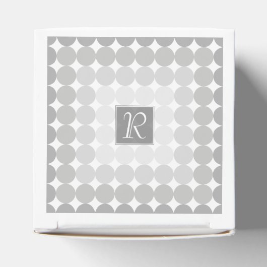Ballotins Monogramme Cercles Gris Moderne (Haut)