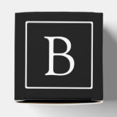 Ballotins Monogramme Classique Simple | Noir avec Texte Blan (Haut)