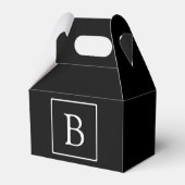 Ballotins Monogramme classique simple | Texte noir et blanc (Arrière)