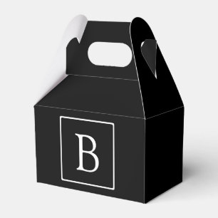Ballotins Monogramme classique simple   Texte noir et blanc