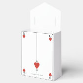 Ballotins Monogramme Coeurs de jeu Mariage de carte (Ouvert)