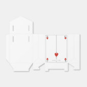 Ballotins Monogramme Coeurs de jeu Mariage de carte (Déplié)