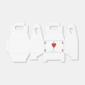 Ballotins Monogramme Coeurs de jeu Mariage de carte (Déplié)