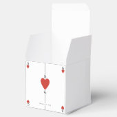 Ballotins Monogramme Coeurs de jeu Mariage de carte (Ouvert)