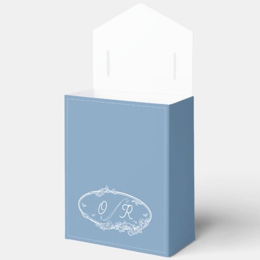 Ballotins Monogramme côtier bleu cendré minimal (Ouvrir)