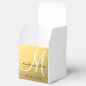 Ballotins Monogramme couleur or personnalisé Ballotin 2 (Ouvert)