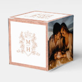 Ballotins Monogramme couronne crête blanche rose or photo ma (Verso)