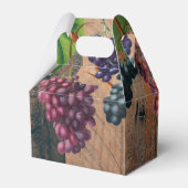 Ballotins Monogramme de bois et de raisins rustiques (Arrière)