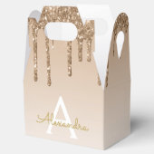 Ballotins Monogramme de luxe paillettes et scintillement or (Ouvert)