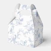 Ballotins Monogramme de mariage floral vintage bleu français (Arrière)