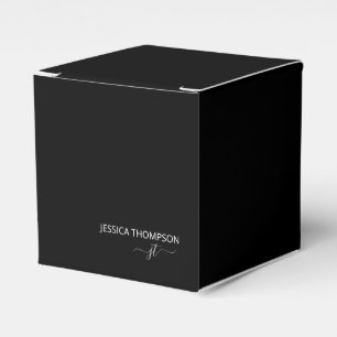 Ballotins Monogramme de nom de script simple noir moderne po