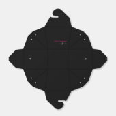 Ballotins Monogramme de nom de script simple rose chaud noir (Déplié)