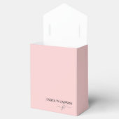 Ballotins Monogramme de nom de script simple rose moderne (Ouvert)