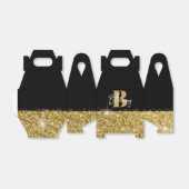 Ballotins Monogramme de nom initial en or noir Luxe (Déplié)
