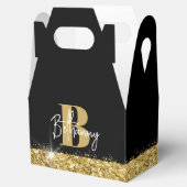 Ballotins Monogramme de nom initial en or noir Luxe (Ouvert)
