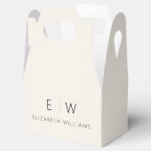 Ballotins Monogramme de nom minimaliste moderne neutre (Ouvert)