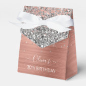 Ballotins Monogramme de Parties scintillant d'argent en méta (Verso)