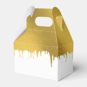 Ballotins Monogramme de script à gouttes métalliques dorées  (Arrière)