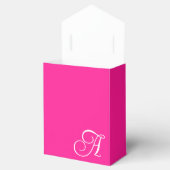 Ballotins Monogramme de script rose et blanc chaud (Ouvert)