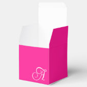 Ballotins Monogramme de script rose et blanc chaud (Ouvert)