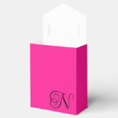 Ballotins Monogramme de script rose et noir chaud (Ouvert)