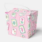 Ballotins Monogramme de tuiles de Mahjong Rose & Vert Palm B (Arrière)