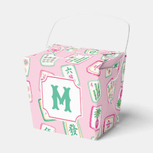 Ballotins Monogramme de tuiles de Mahjong Rose & Vert Palm B