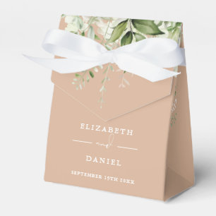 Ballotins Monogramme de verdure florale Mariage beige