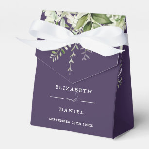 Ballotins Monogramme de verdure florale mariage violet