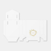 Ballotins Monogramme décoratif Boîte de Faveur de mariage |  (Déplié)