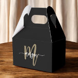 Ballotins Monogramme Design moderne Black Gold<br><div class="desc">Élevez votre événement avec le Monogram Stylish Modern Black Gold Ballotins. Dotés d'un design noir épuré et agrémenté d'un monogramme d'or audacieux dans un élégant script moderne, ces ballotins ajoutent une touche luxueuse et personnalisée à toute célébration. Parfaites pour les mariages, les anniversaires, les événements d'entreprise et les occasions spéciales,...</div>