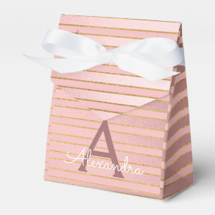 Ballotins Monogramme d'huile rose et or - Ajouter votre nom