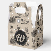 Ballotins Monogramme d'oeuf de coq de poulet vintage (Ouvert)