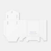 Ballotins Monogramme Dusty Bleu élégant Merci de mariage (Déplié)