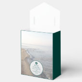 Ballotins Monogramme élégant et mariage Turquoise sur la pla (Ouvert)