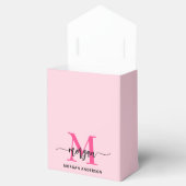 Ballotins Monogramme élégant rose chaud moderne (Ouvert)