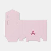 Ballotins Monogramme élégant rose chaud moderne (Déplié)